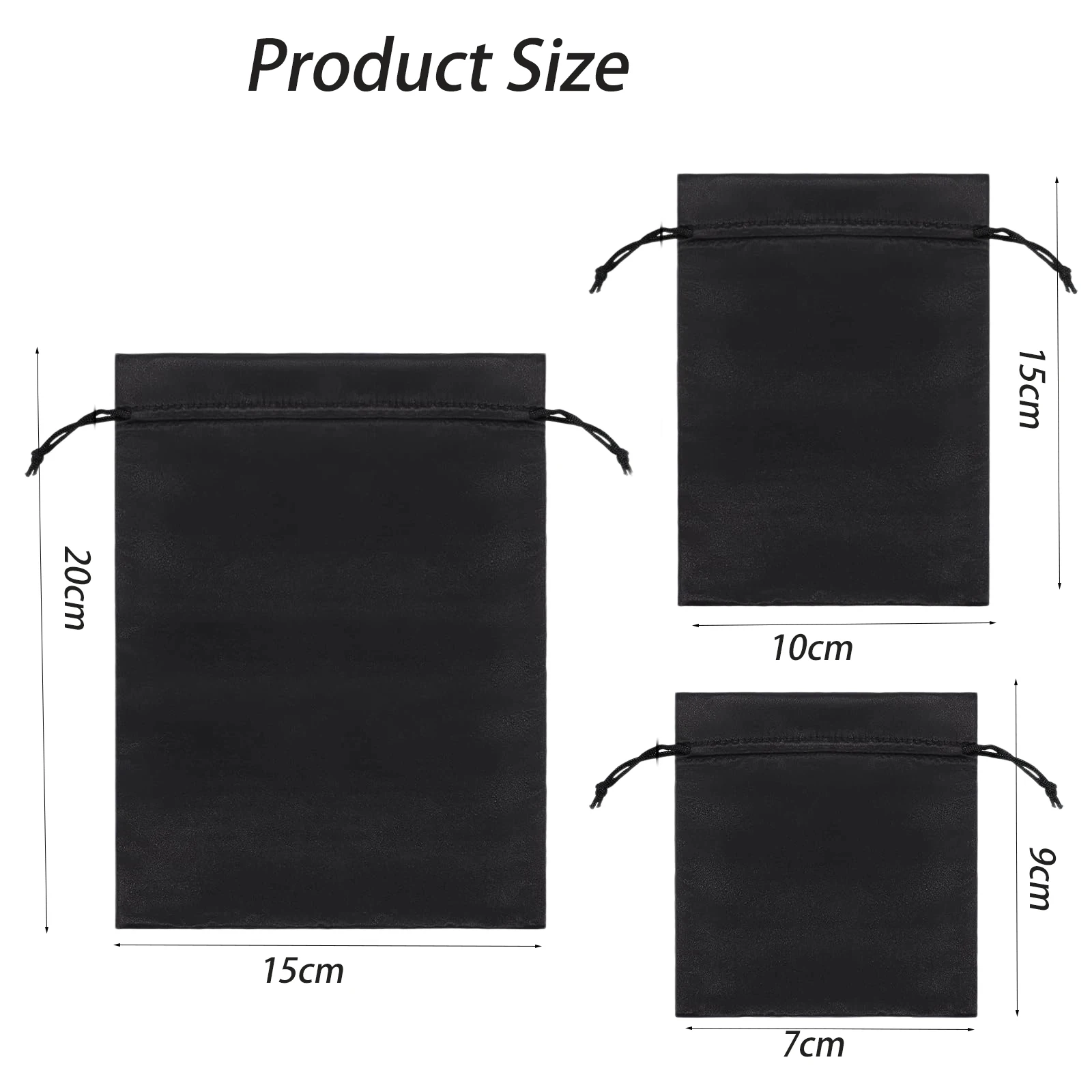 50pcs/lot Silk Jewelry Gift Bag Satin Drawstring Pouch For Wedding Party Candy Bag Luxury Jewelry Packing view 6