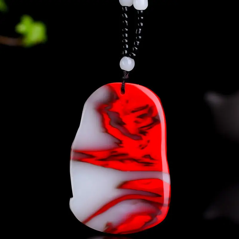 Xinjiang Hetian Jade Blood Jade Vase Pendant for Men and Women In Peace Pendant