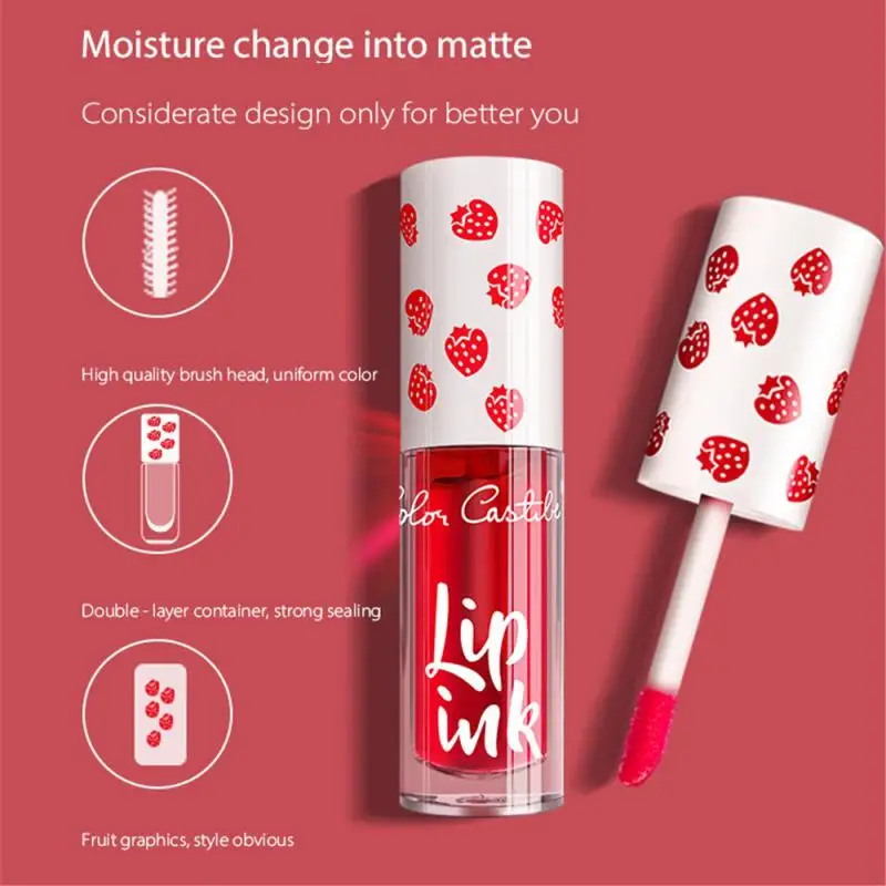 Long Lasting Lip Tint Not Easy To Fade Lip Tint Full Color Lip Makeup Lip Gloss Student Money Non-fading Lip Tint Fruit Recipe