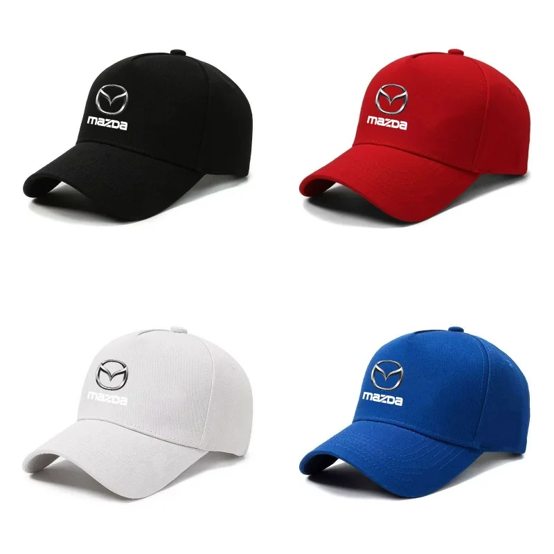 

1pc Car Soft top print Car Baseball Cap Sun Hat For Mazda 3 6 Atenza Cx9 Cx7 Cx5 Rx8 Rx7 Mx5 Speed Axela CX30 car accessories