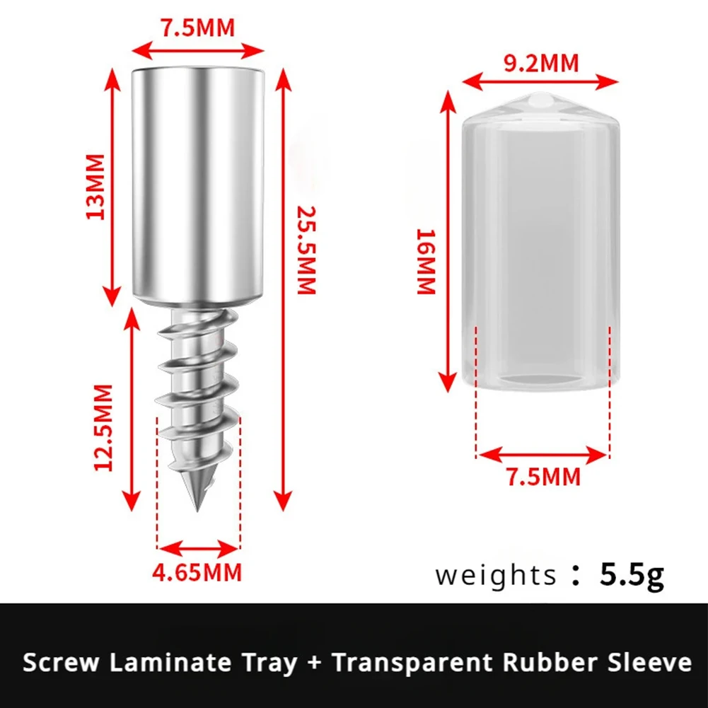 30PCS Self-Tapping Screws Shelf Support Pegs Bracket Screw With Non-Slip Sleeve Cabinet Shelf Pins Power Tool Accessories