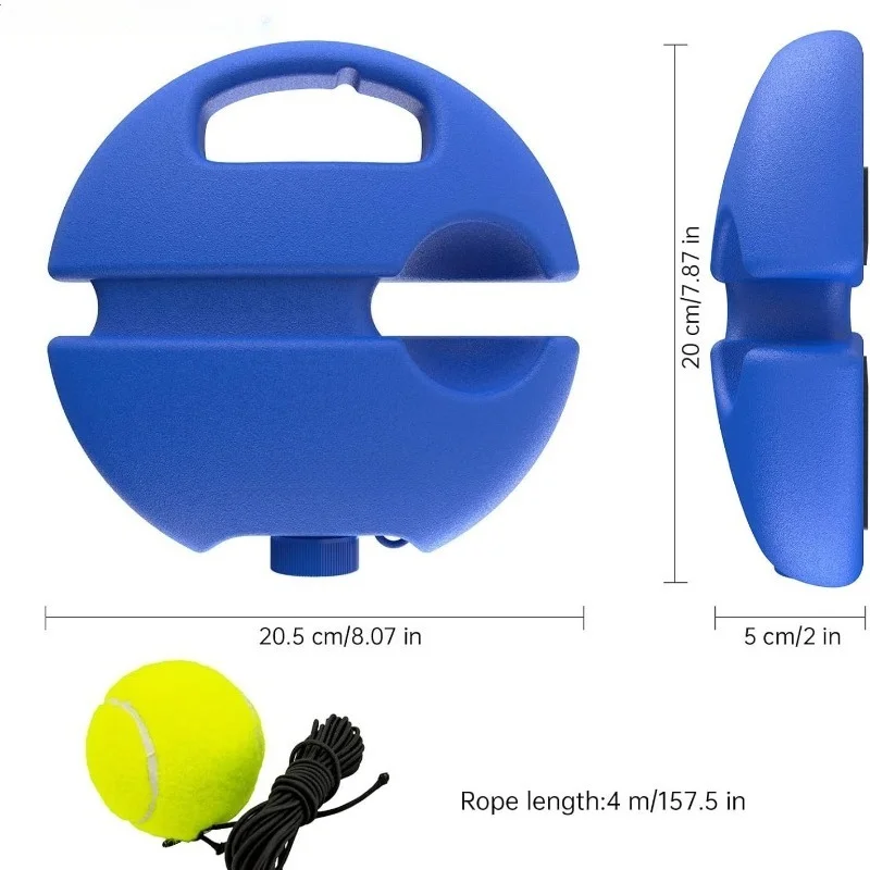 Robuste Tennis-Trainingshilfen-Basis mit Gummiband, geeignet für Indoor- und Outdoor-Tennis, Rebound-Training, Padel-Zubehör – Detail 3