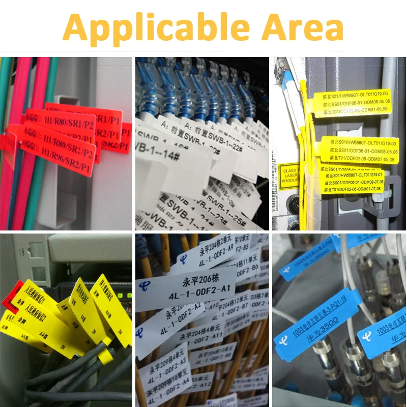 【Cable Wire Sticker】Phomemo F-Type Label Self-Adhesive Cable Electric Flexible Labels for Phomemo M110 M200 M220 MAKER