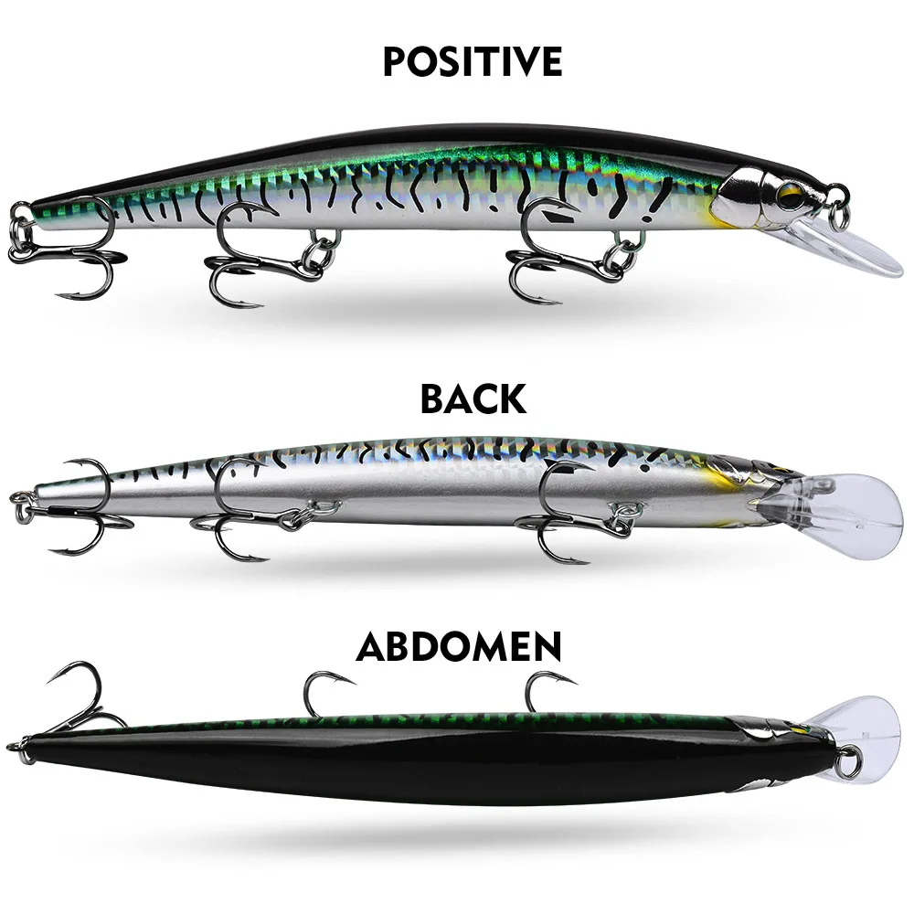Jerkbait Minnow Hundible LHFSH – Señuelo duro con imán para lubina