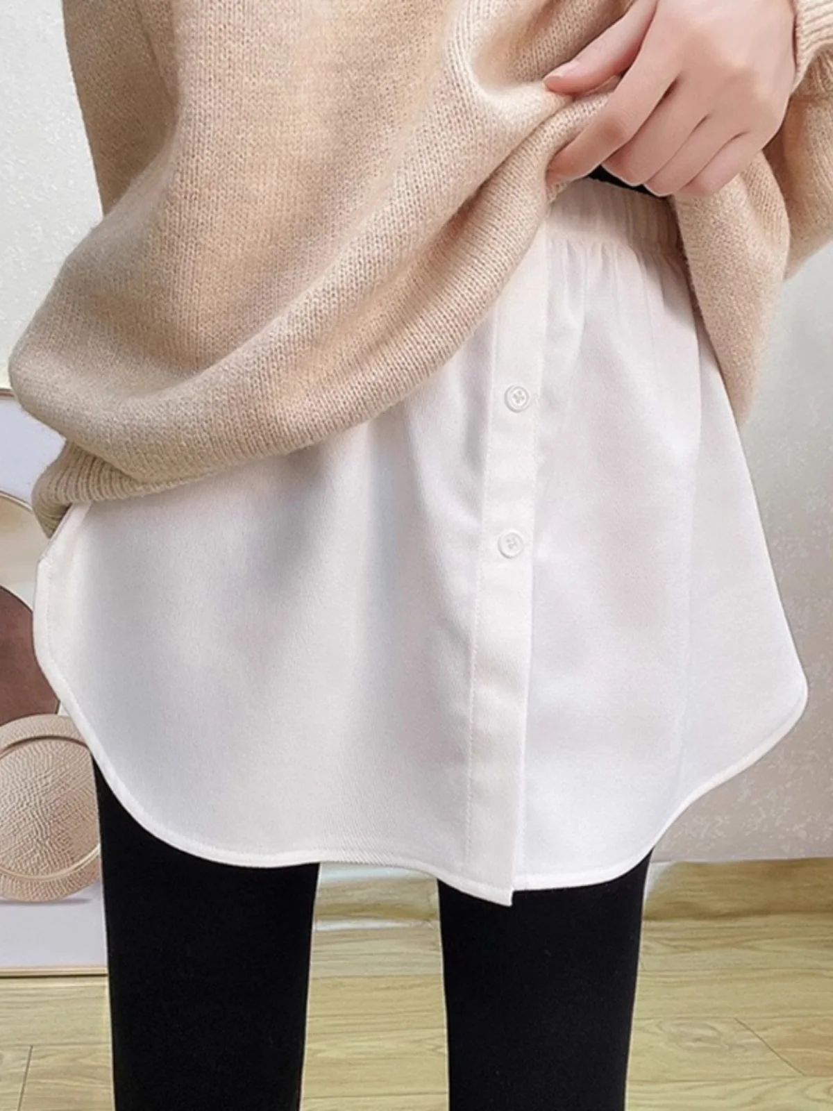 Women's Shark Base Layer Pants Butt Covering Skirt Wrap Winter Inner Wear Half-length A-line Short Skirt Korean Style