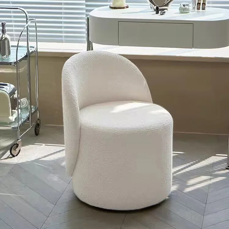 Taburete de maquillaje nórdico para dormitorio, taburete giratorio moderno para vestidor de sala de estar, Taburetes portátiles pequeños, nórdicos Modernos, decoración del hogar