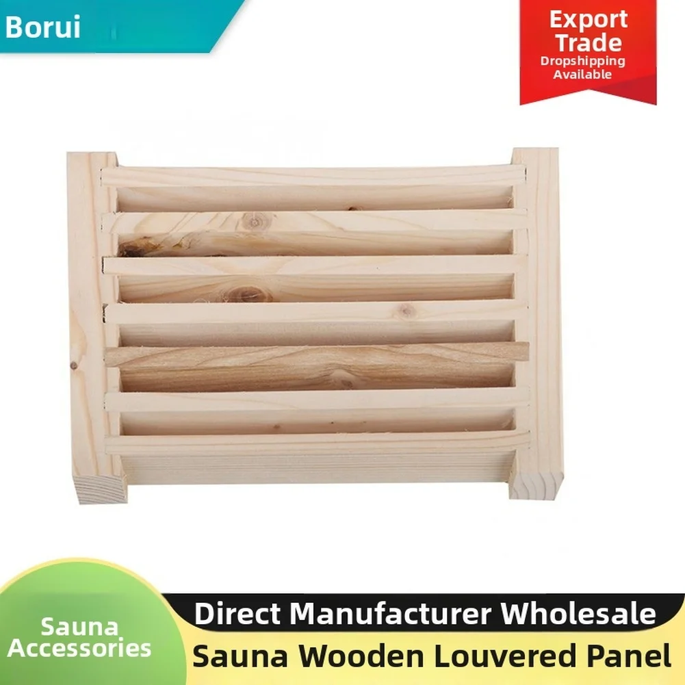 Sauna Wooden Louver Ventilation Grille Panel 8.27x6.02 Inches Heat Resistant Air Vent Panel Sauna Steam Room Spa Home Accessory