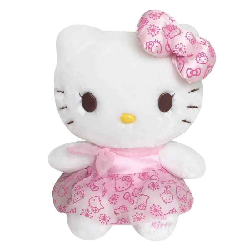 

24cm New Sanrios Kawaii Sitting Position Bubble Hellokittys Plush Doll Sofa Pillow Kittys Girl Bedroom Ornaments School Gifts