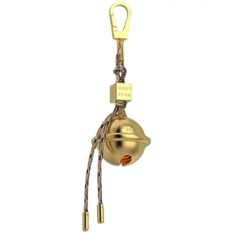 

Bag Charm For Gold Strap Handbag Shoulder Bag Exquisite Metal Yellow Bell Pendant Women's Keychain Accessories Bags