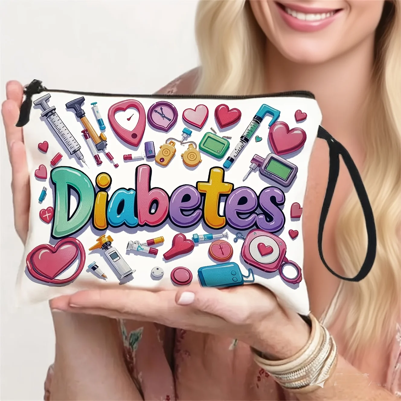 Diabetes Management Bag With Zippered Medication Case Suitable For Diabetes Patients - & Portable With Pancreatic Insulin & Medi