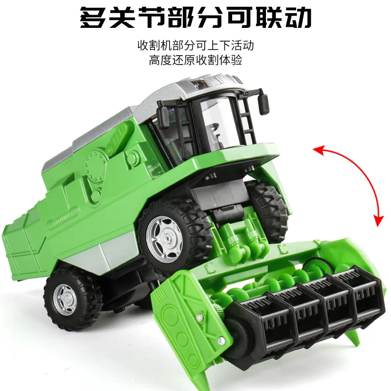 Alloy Combine Wheat Harvester Toy Car Model Farmer Tractor Toy Car Model Children Toy Gift B310