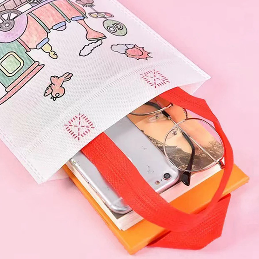 DIY Graffiti Taschen Färbung Marker Malerei Vlies Geschenk Taschen Für Kinder Geburtstag Party Favor Piñata Füllstoff Party Liefert – Detail 8