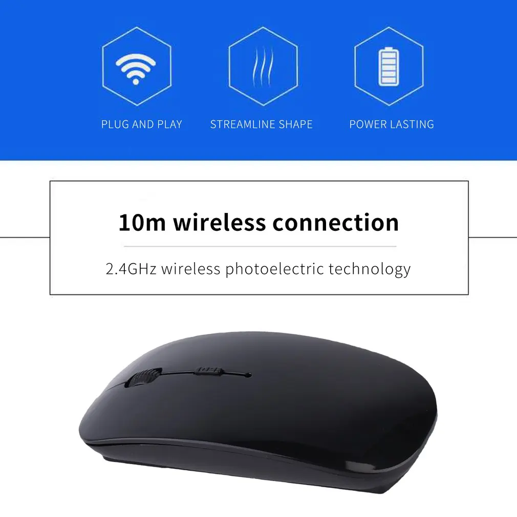 Chuyên Nghiệp 2.4GHz Mouse Quang Không Dây Không Dây Tương Thích USB Nút Chuột Chơi Game Chuột Máy Tính Dành Cho Máy Tính Laptop