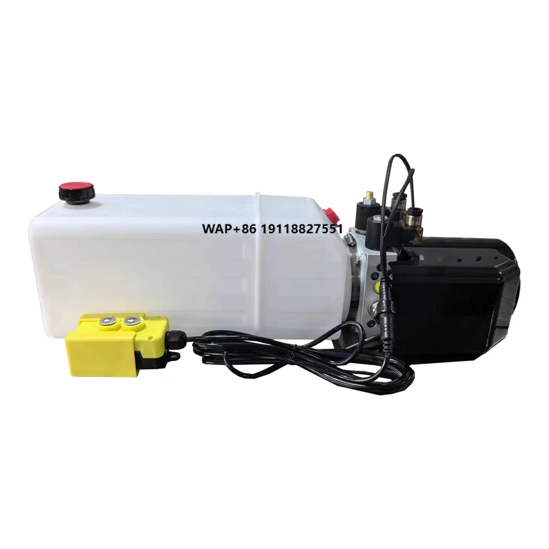 

New 12V 1.6KW Hydraulic Power Unit with 6L Plastic Tank 3000PSI 4m Remote Control for Car Hoist