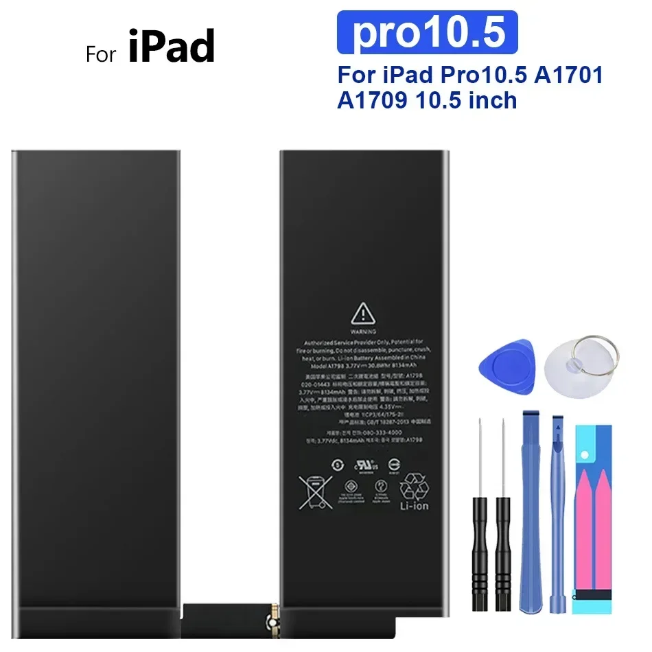 Battery For iPad Mini 4 3 2 1 5 6 for iPad Pro 9.7 10.5 12.9 2nd 3rd 3 Gen Air Air2 Li-ion Polymer Bateria A1474 A1547 A1798