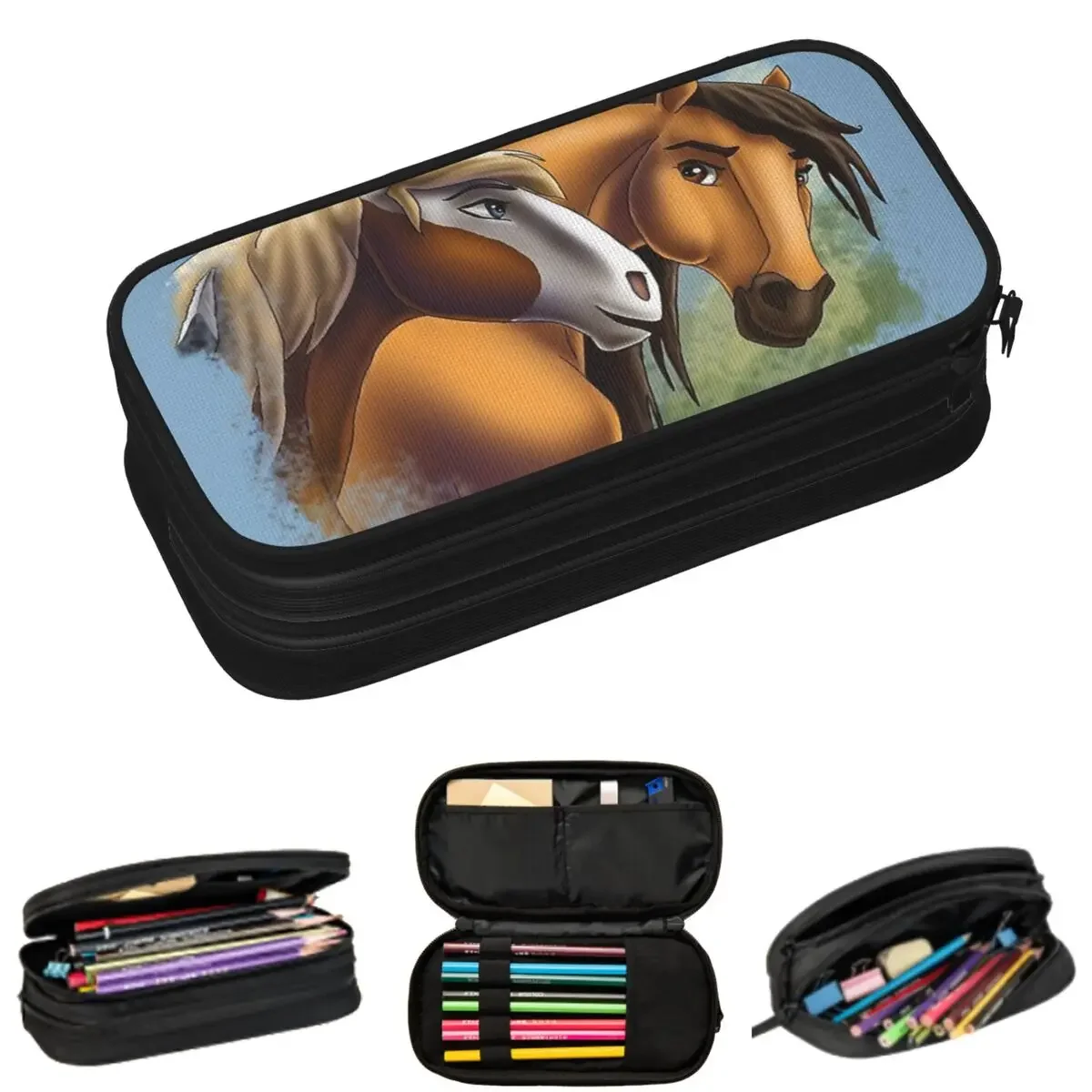 

Spirit And Rain - Love Found Us Pencil Cases for Students Gifts Pen Box Pencil Bag Big Capacity Pencil Pouch Pen Holder