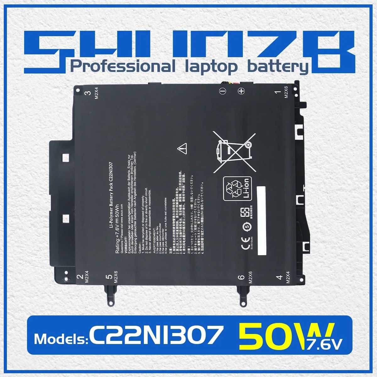 

SHUOZB C22N1307 Laptop Battery For ASUS Transformer Book T300 T300LA T300LA-BB31T T300LA-US51T T300CHI 0B200-00570000 7.6V 50WH