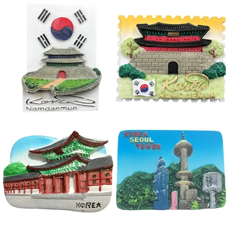 Korea Travelling Souvenirs Fridge Magnets Korean Resorts Tourist Souvenirs Magnetic Stickers for Message Board Home Decor