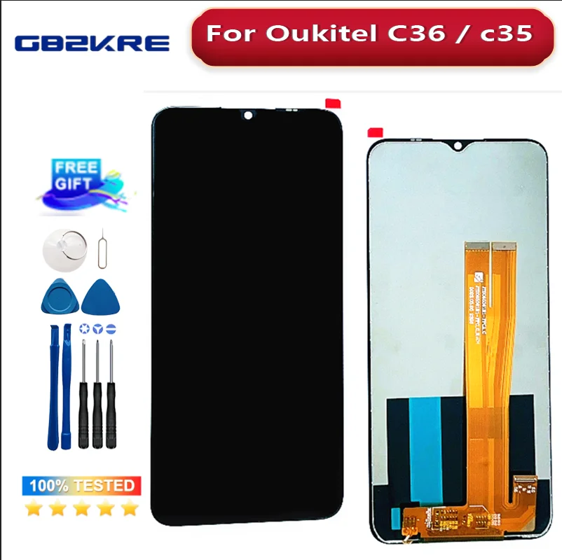 Original For 6.56 Inch Oukitel C36 LCD&Touch Screen Digitizer Display Screen With Oukitel C35 Sensor LCD Accessories Assembly