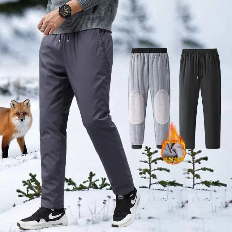

Мужские ветрозащитные хлопковые брюки Thiened, зимняя уличная одежда, теплая защита, наколенники на подкладке, большой размер, повседневная уличная одежда...