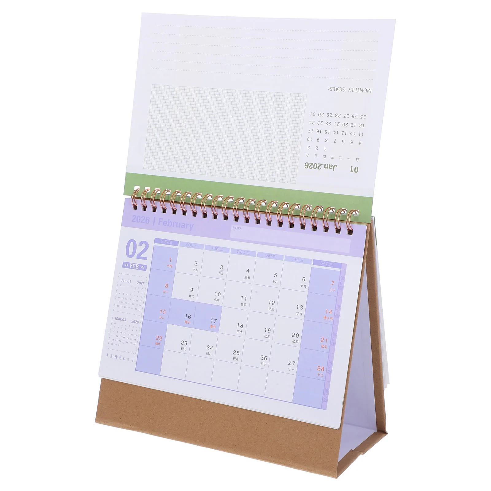 

2026 Desk Calendar Table Desktop Mini Cute Little Daily Schedule Turn The Page Office