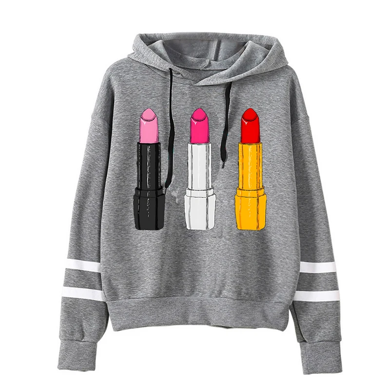 Sweats à capuche à manches longues pour femmes, sweat à capuche femme, rouge à lèvres romantique, mode tentée, priez, streetwear tendance, automne, nouveau