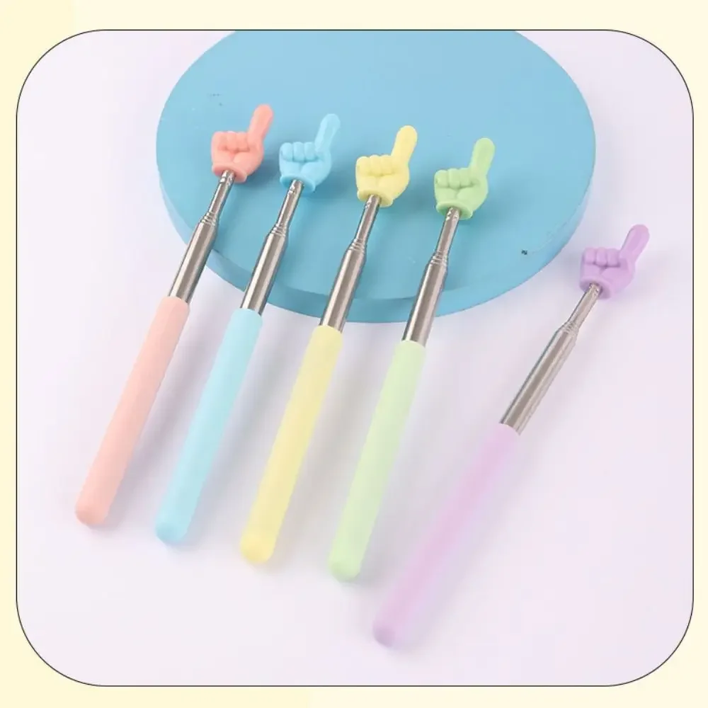 Telescopic Reading Guide Pointer Finger Shape Anti-slip Teaching Pointer Stick Mini Portable Handheld Blackboard Presenter Stick