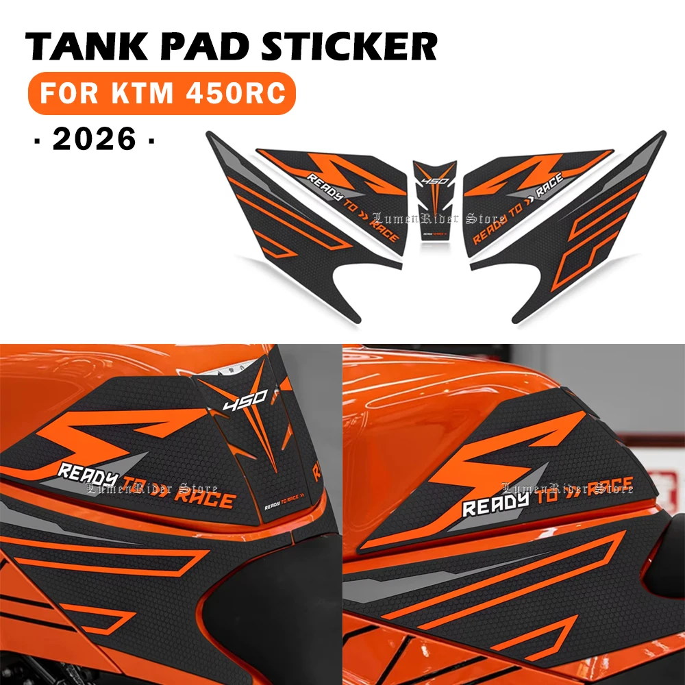 For KTM 450RC RC450 2026 Motorcycle Accessories Rubber Gas Tank Decoration And Protection Thicken Decals Fuel Tank Stickers Kits