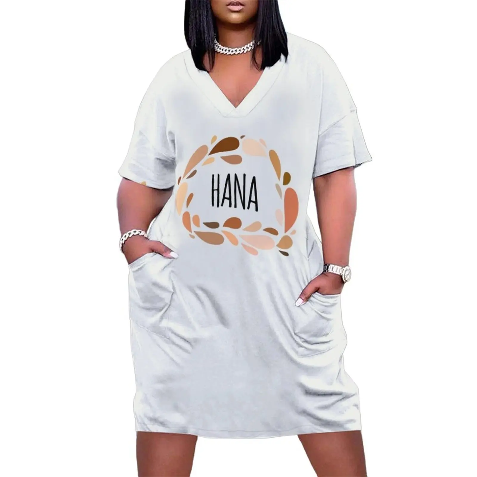 

Hana - Names for Wife Daughter and Girl Loose Pocket Dress Clothing women's clothing trend 2025