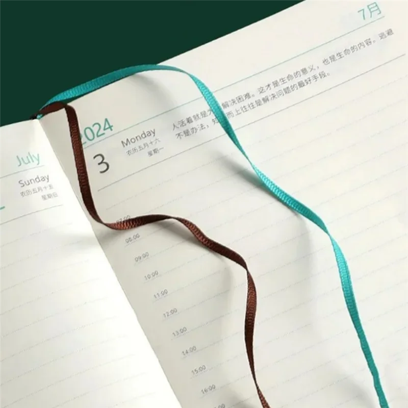 SR-2024 Planning Notebook Plan Chinese Internal Page Notebook 365 Day Plan Calendar Schedule School Diary Book A5 -Purple