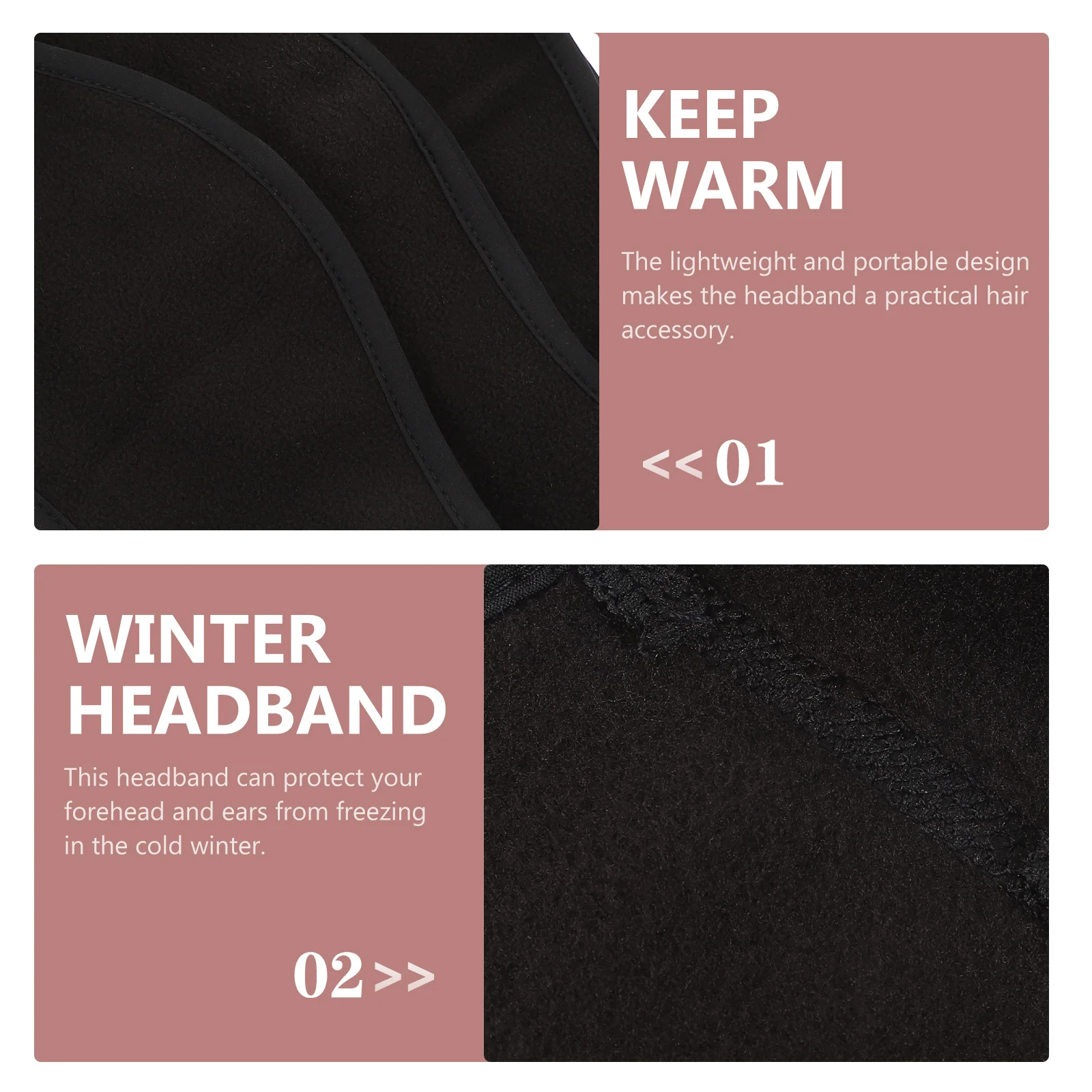 

3Pcs Warm Headband for Winter Windproof Ear Warmer Lightweight Portable Design Ideal Gift for Family Friends Outdoor Use