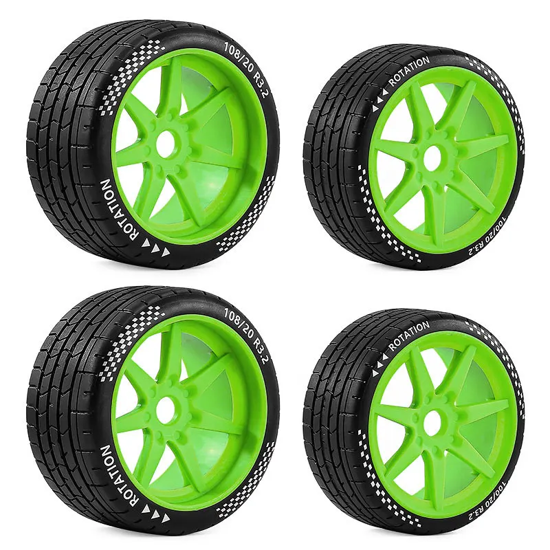 Pneu HUIYANRC escala 1/7 GT para ARRMA Firebird Felony FSR Mustang - peça de carro modelo de pneu plano