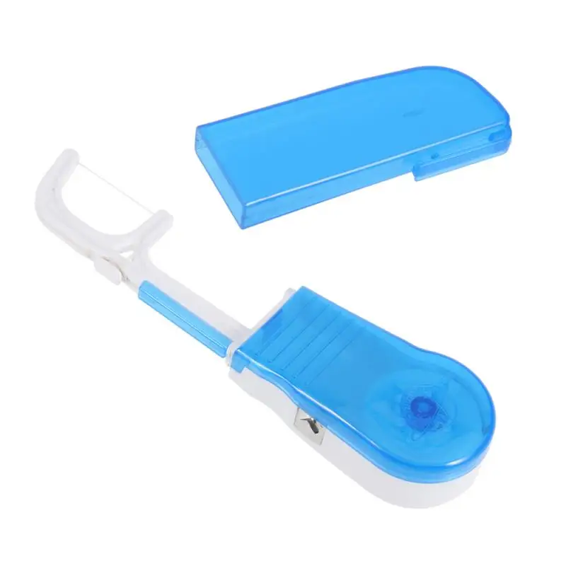 Replaceable Floss Holder Flosser Teeth Cleaning Portable Dental Oral Care Tools Home Travel Pack Flosser Built-in Spool Flosser