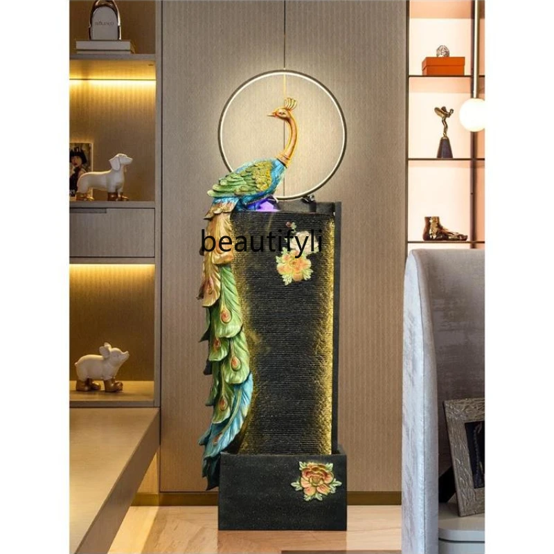 

Занавеска на стену с циркулирующей водой, украшение для гостиной и прихожей, украшения для передислокации и открытия