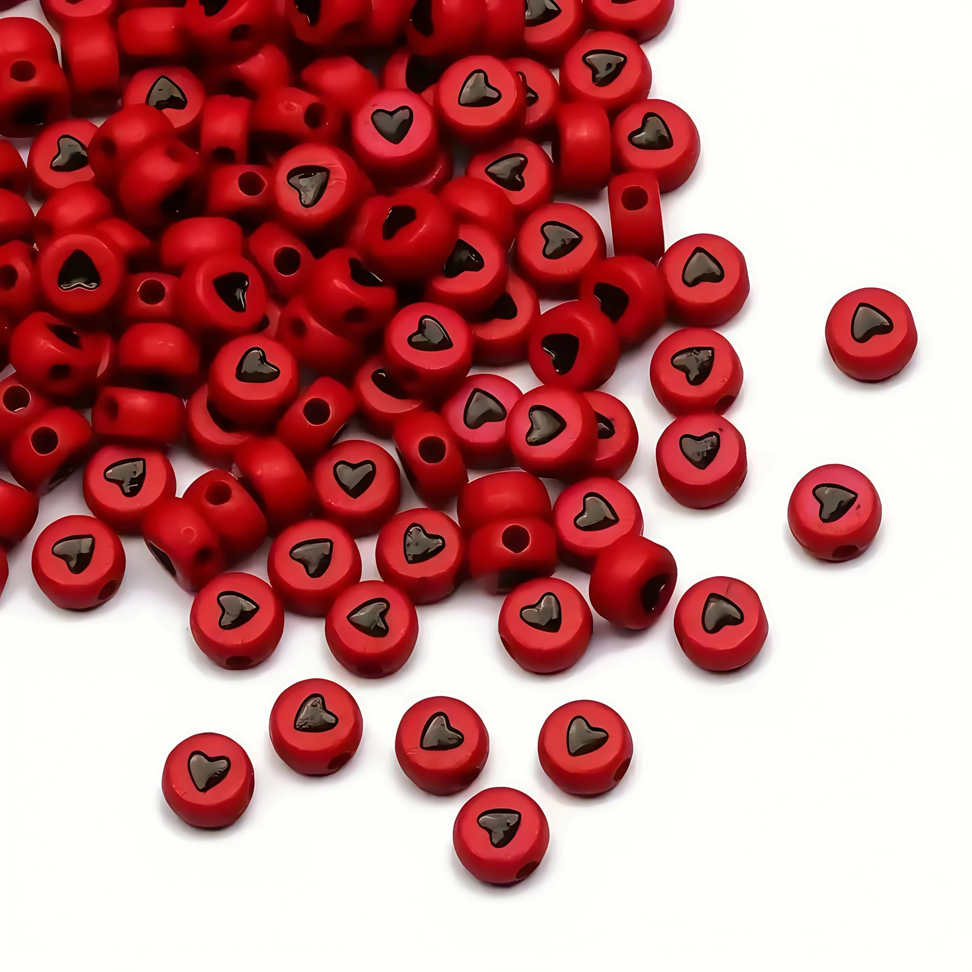 7*4mm 500pcs Red Base Black He - Jewelry Quotes ulasan dan harga