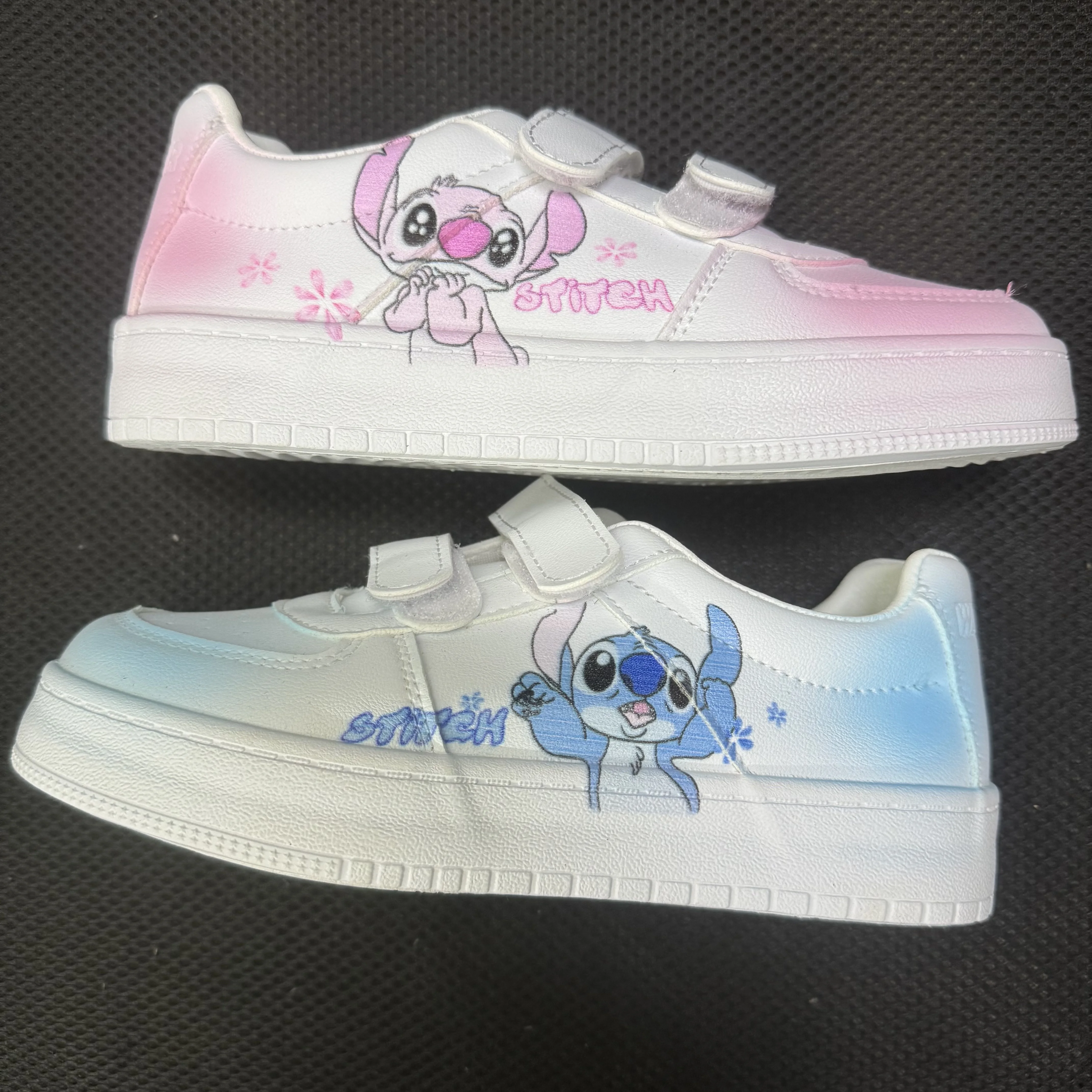 

New Disney cartoon kids Stitch princess cute Casual shoes non-slip soft bottom sports shoes for girl gift eu size 26-38