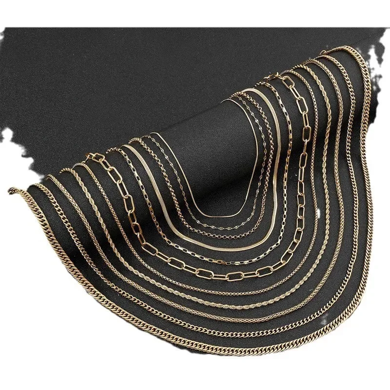 

In 2025, DIY necklaces made of 18k real gold, Cuban chain collarbones, and fashionable clothing necklaces will be in vogue