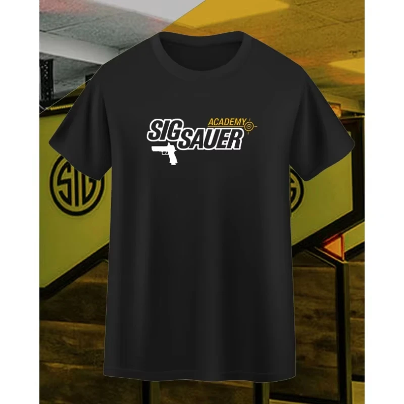 

Sig Sauer Tactical T-shirt Military Enthusiast Men Clothes Fashion T-Shirts Streetwear 100% Cotton Loose Tops Breathable Tee