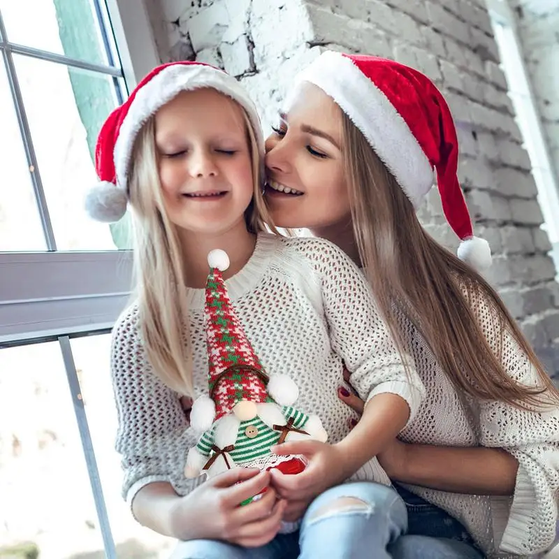 Estatueta anã sem rosto do gnomos do Natal, Decoração interior do feriado, Enfeites de boneca para casa