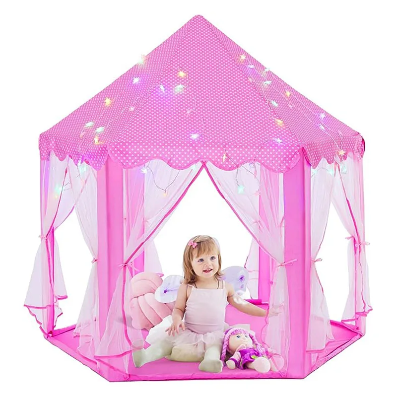 Tente portative pour enfants, château de princesse, tipi inftalk, maison de bébé, tipi Vigvam, cadeaux pour filles