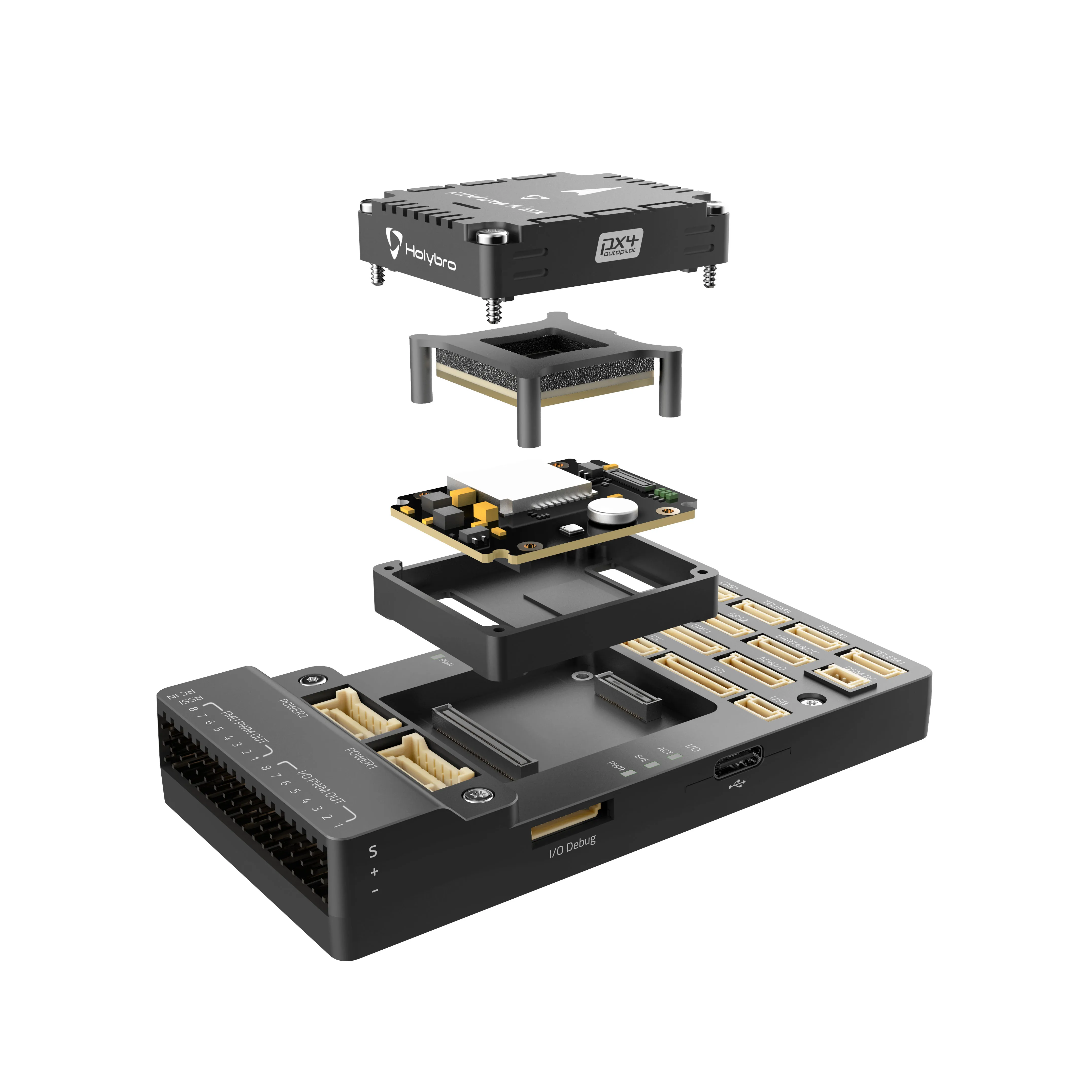 

Holybro Pixhawk 6C Mini Многоосевое управление полетом с открытым исходным крылом PX4 Круиз с фиксированной точкой