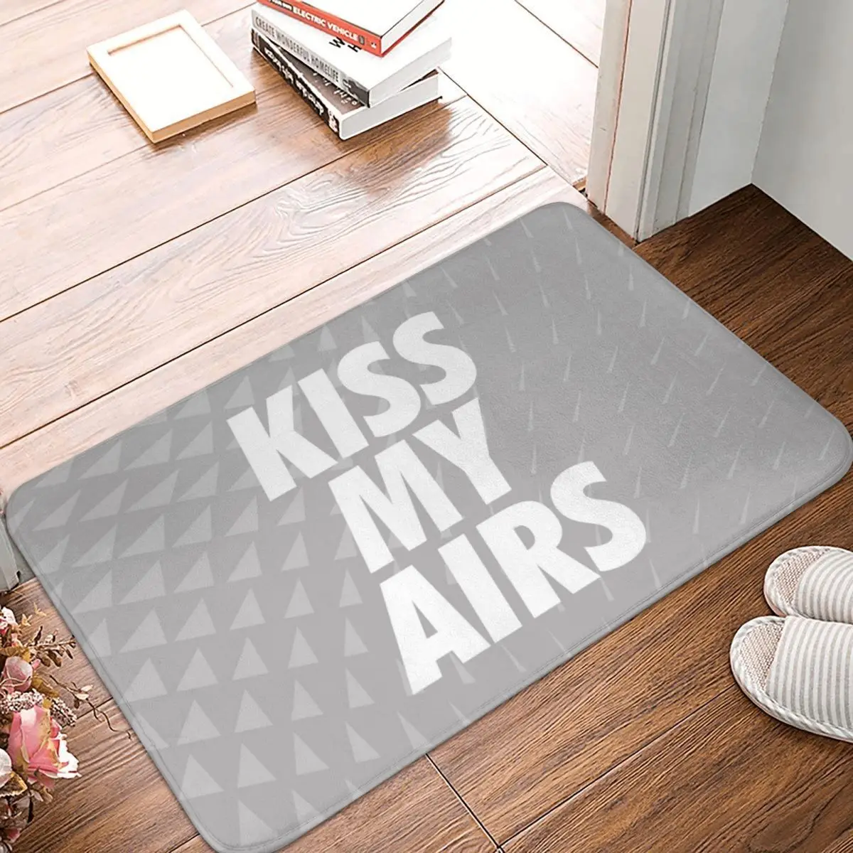 Kiss My Airs Sneaker Head Hype Grey and White Non-slip Doormat Floor Mat Carpet Rug for Kitchen Entrance Home Footpad Mats