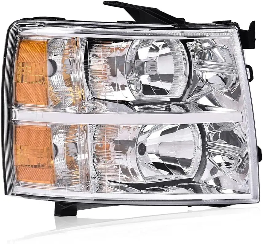 

Лампы фары, совместимые с Chevy Silverado 1500 2007-2013/подходят для Chevy Silverado 2500 HD 3500 2007-2014, прозрачная сторона пассажира
