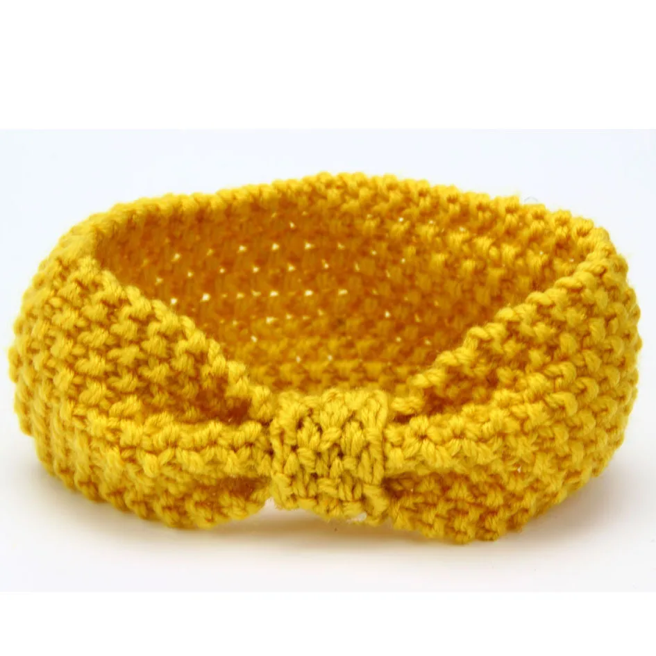 Yundfly 1PCS Girl Knit Crochet Winter Turban Headband Ear Warm Headbands Kids Newborn Children Headwraps Turban Hair Accessories