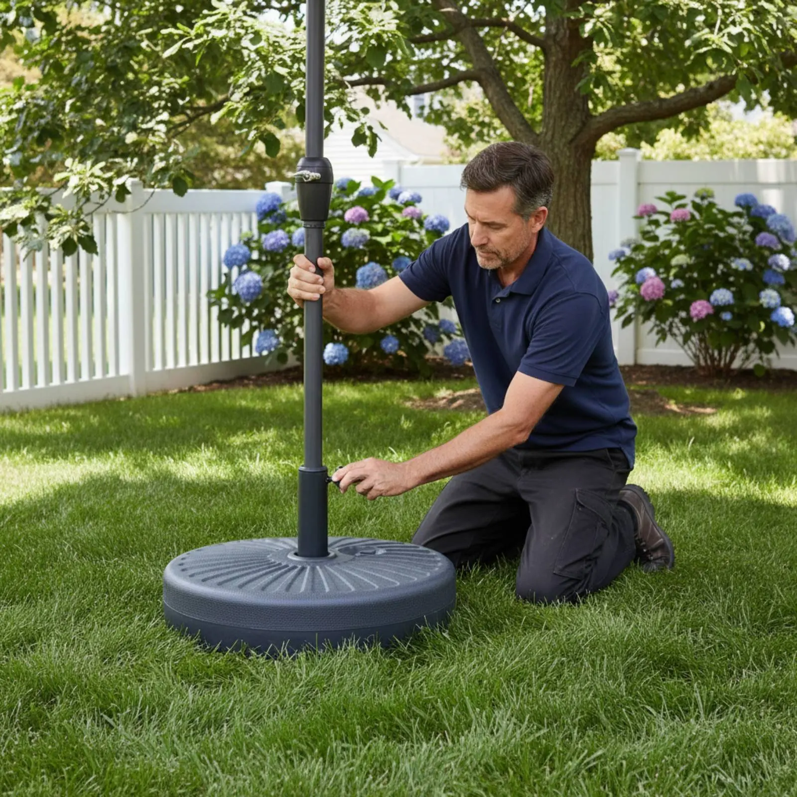 

Sturdy Duty Umbrella Base Stable Support Fillable Sunshade Base Sturdy Duty Cantilever Umbrella Stand Weather Resistant