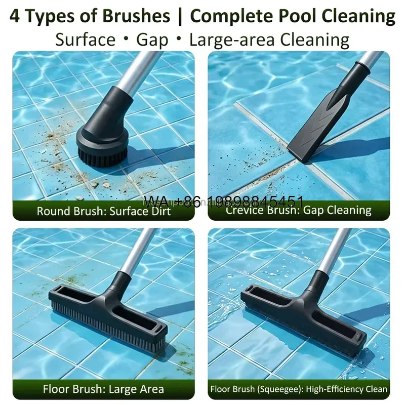 Wmwmnu Heavy Duty Wet Dry Pond Pool Vacuum Cleaner Powerful Suction Multi Filtration for Koi Pond Garden Pond Fountain