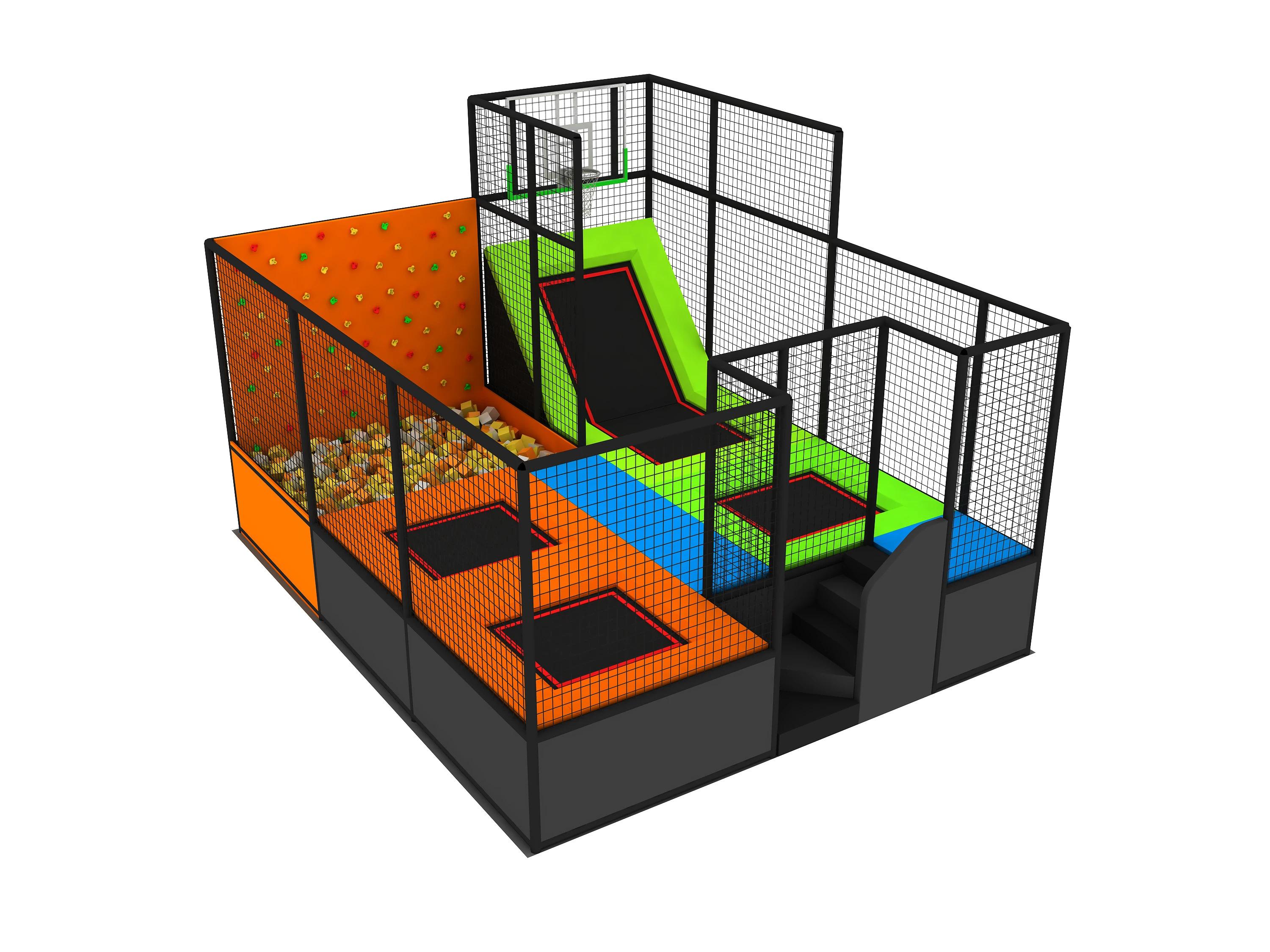 Indoor Trampoline Customized Size for Personal Requirements Kids Jump Trampoline Indoor Kits Hours of Hopping Indoor Trampolinep