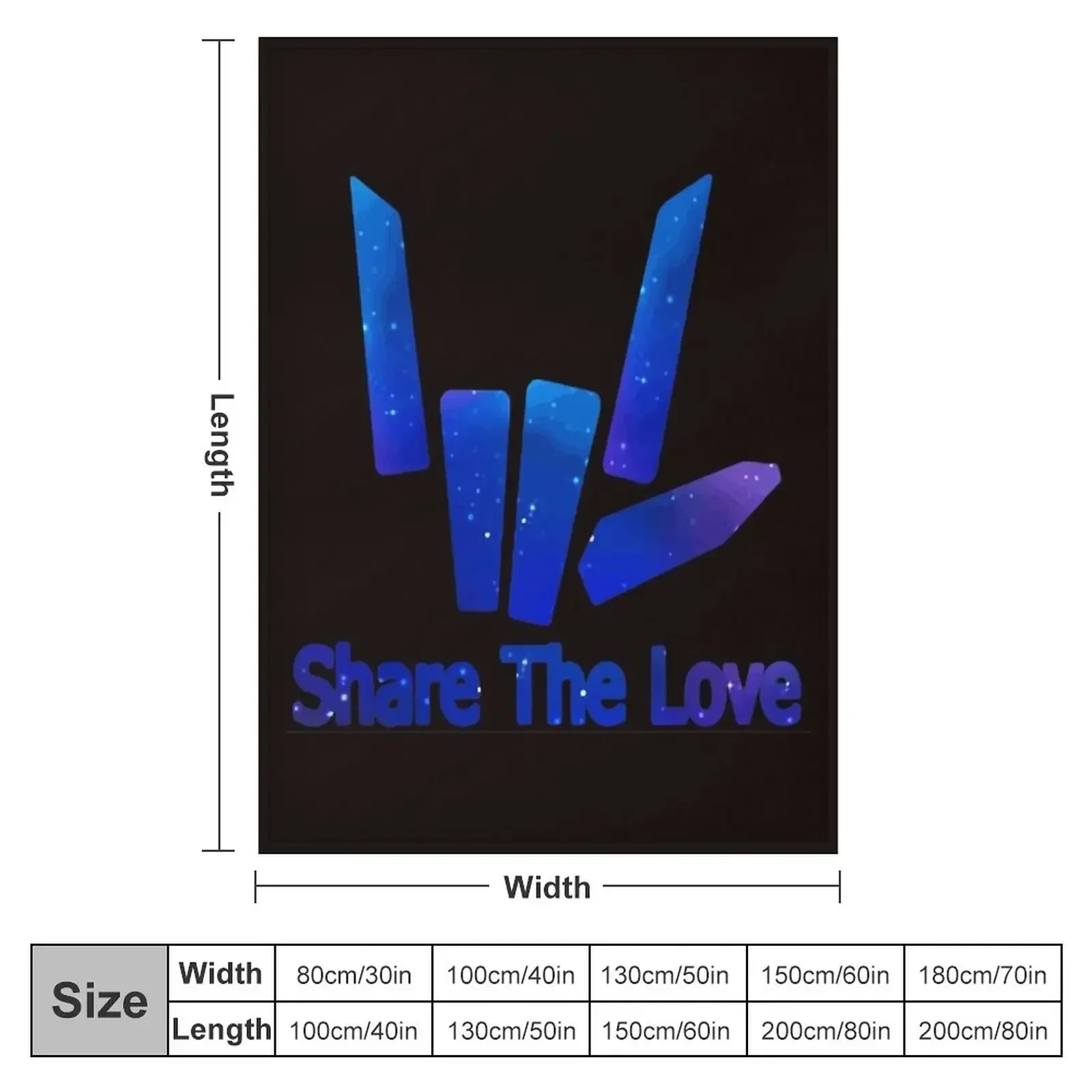 Kids Share The Love Galaxy Logo Stephen Sharer Throw Blanket Loose Thermals For Travel Travel Blankets