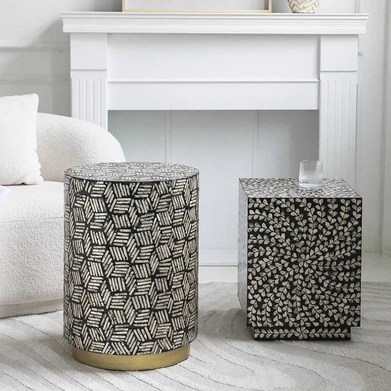 

Luxury Living Room Side Table Modern Black Centerpiece Round Designer Coffee Table Small Corner Unique Stolik Kawowy Furniture