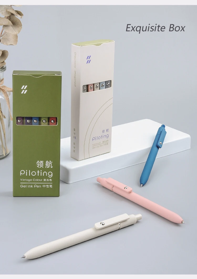 Piloting Morandi Farbgelschreiber, weich, schnell trocknend, glatt, 0,5 mm, Gel-Tintenstift für Schüler, Schreiben, Schreibwaren – Detail 9